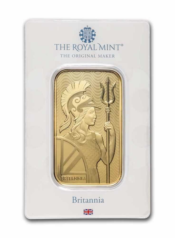 1 Ounce Royal Mint Britannia Gold Bar (In Assay)